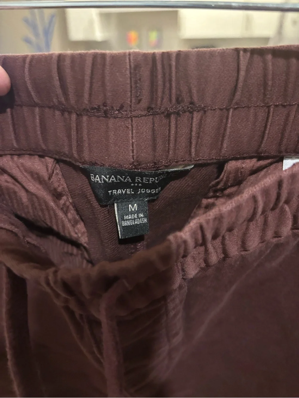 Banana Republic Burgundy Drawstring Joggers